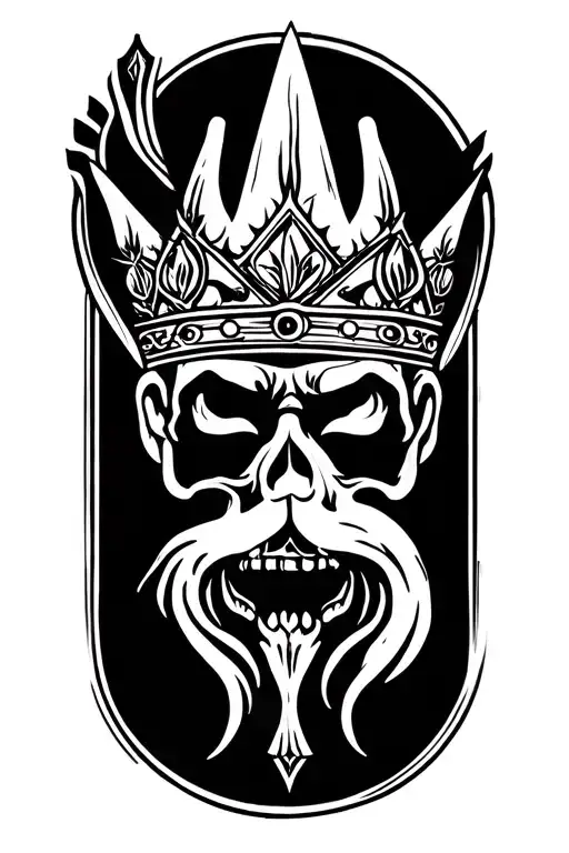Latin king gang symbol tattoo design idea