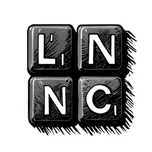 "LINC" Scrabble Tile tattoo design idea