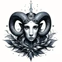 aries and Aquarius  tattoo design idea