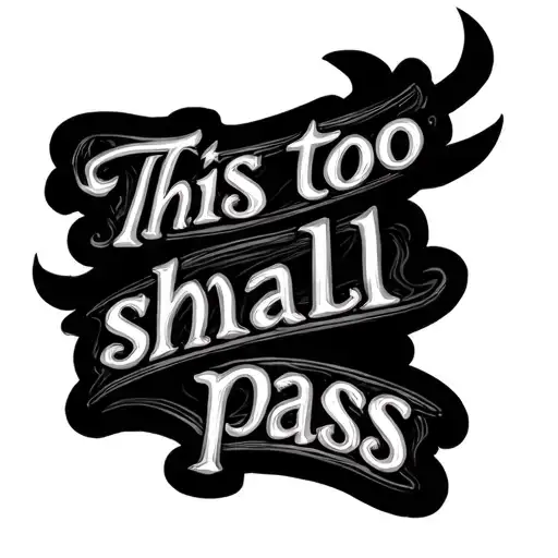 "This too shall pass" on male ribs hori tattoo design idea
