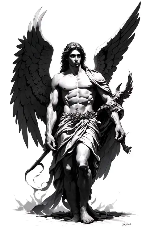 Raphael Archangel tattoo design idea