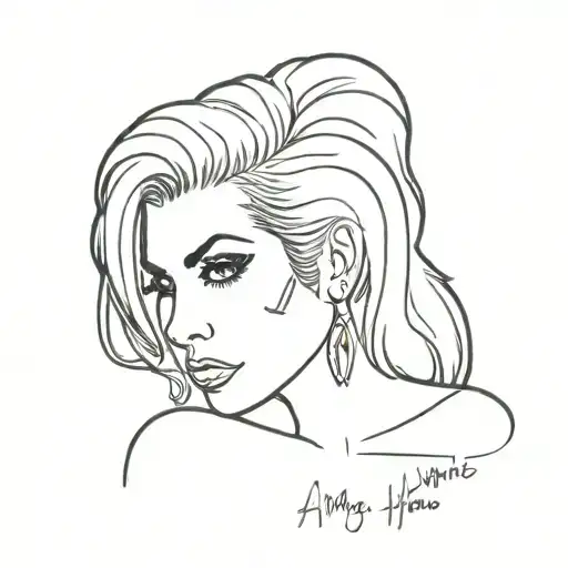 amy winehouse tattoo with the lyrics tattoo design idea
