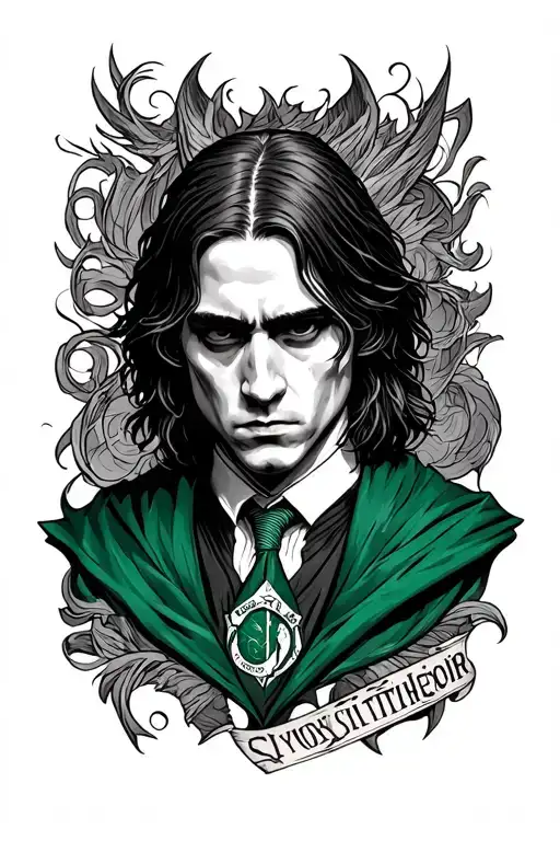Draco Malfoy, Severus Snape, slytherin tattoo design idea