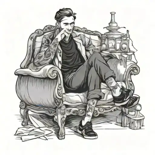 my ego it's so big ill walk into the roomKNOWINGyou don't like meand sit right next to youAND SMILE  tattoo design idea