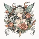 fear and madness tattoo design idea