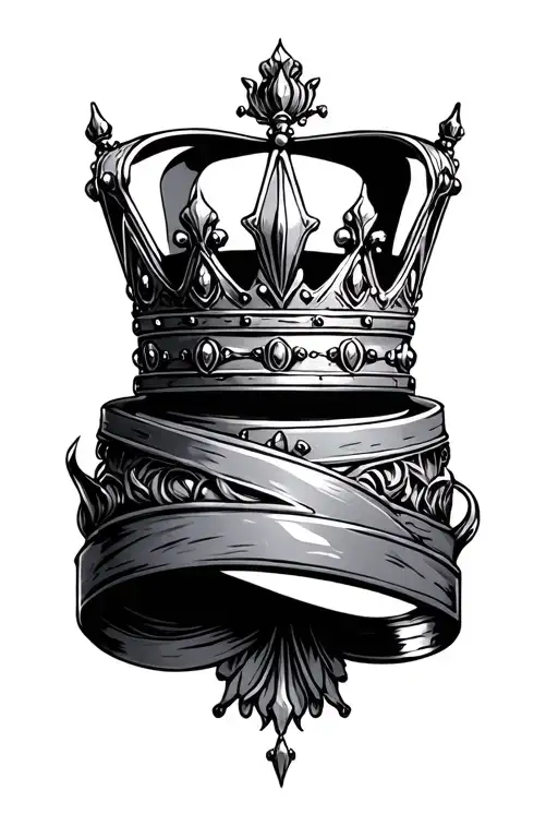 3 point Crown tattoo design idea