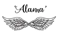"Alanna" infinity symbol angel wingß tattoo design idea
