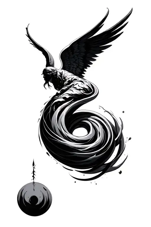 torus, angel, tattoo design idea