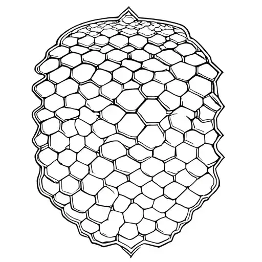 honey bee hive pattern tattoo design idea