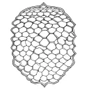 honey bee hive pattern tattoo design idea