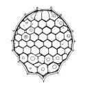 honey bee hive pattern tattoo design idea