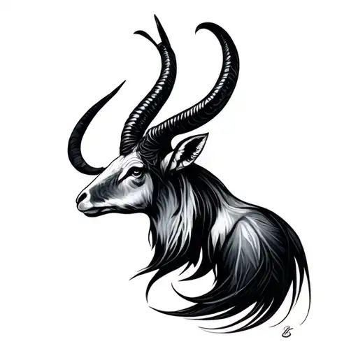Dakota Capricorn zodiac sign tattoo design idea