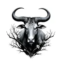 taurus graveyard tattoo design idea