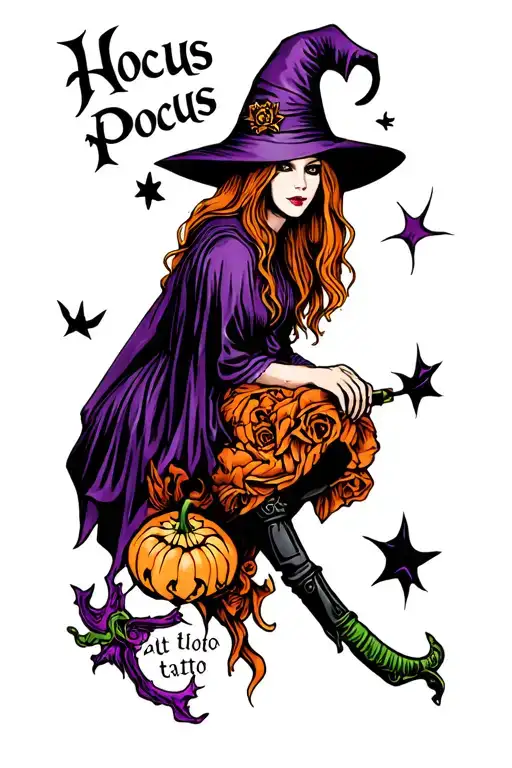 hocus pocus themed tattoo tattoo design idea