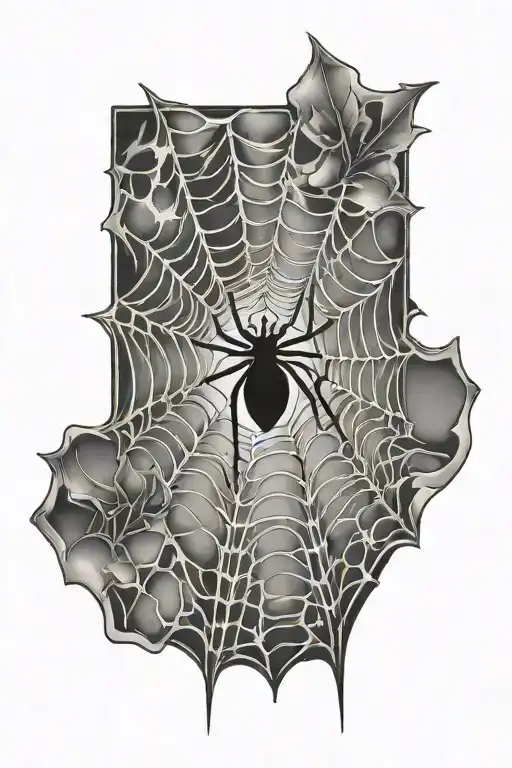 spider web tattoo design idea