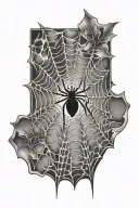 spider web tattoo design idea