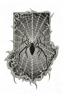 spider web tattoo design idea