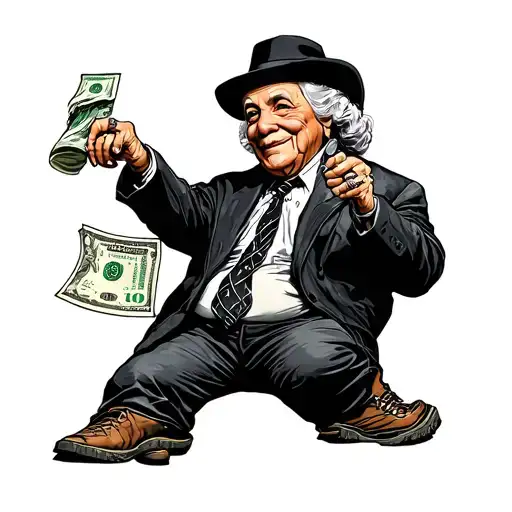 hustler, passing grandma, money tattoo design idea