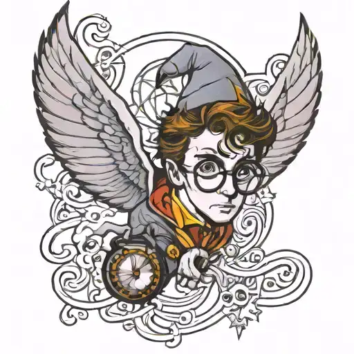 Snitch Harry potter theamed tattoo tattoo design idea