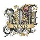 R N letter tattoo design idea