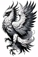 Renaissance phoenix tattoo design idea