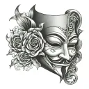 anonymous mask tattoo design idea