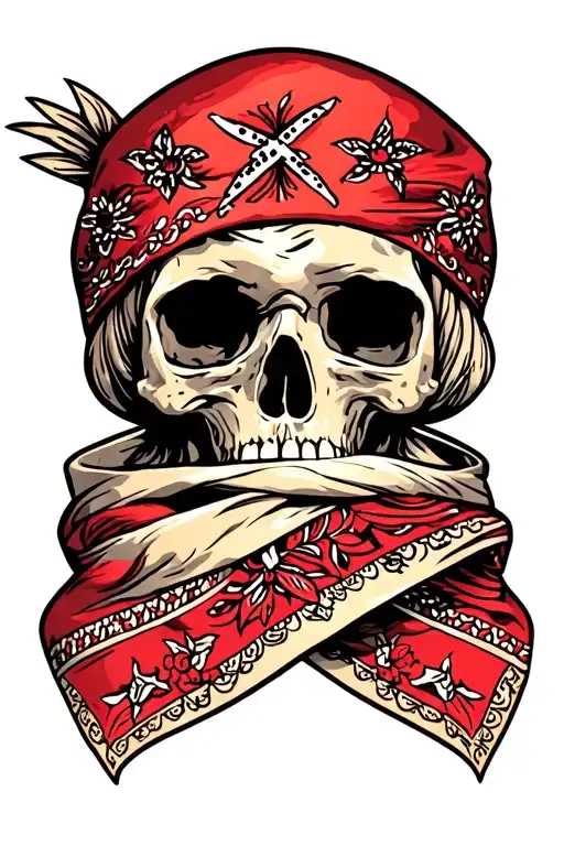 bandana wrapped tattoo design idea