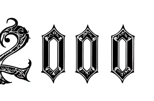 "2000" tattoo design idea