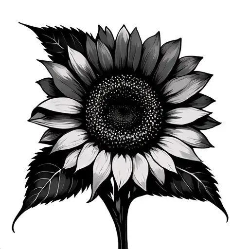 sunflower 444 tattoo design idea