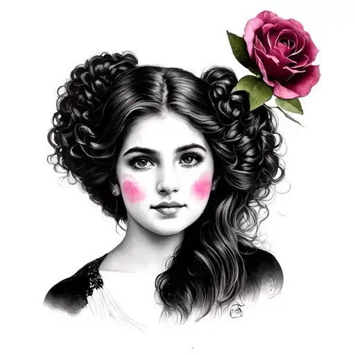 of my mom who passed away while giving birth to my younger sister we are three sisters. face less and unique  tattoo design idea