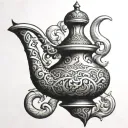 Genie Lamp tattoo design idea