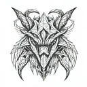 abstract angry sharp lines and figures o dragon claw style tattoo design idea