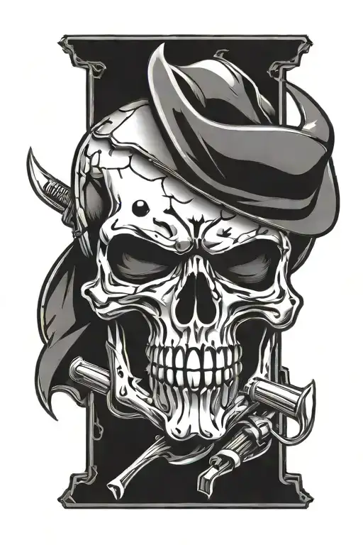 punisher skull with spartan tattoo design idea