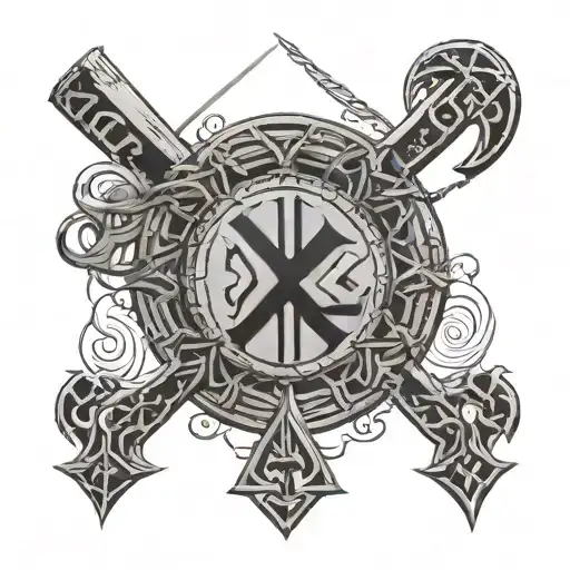 Oliver in norse runes tattoo design idea