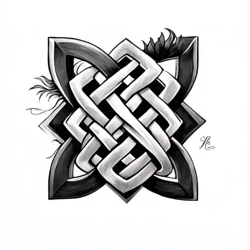 Karma endless knot, karma and Lord Shiva tattoo tattoo design idea
