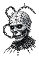 tesseract hellraiser hooks and chains tattoo design idea
