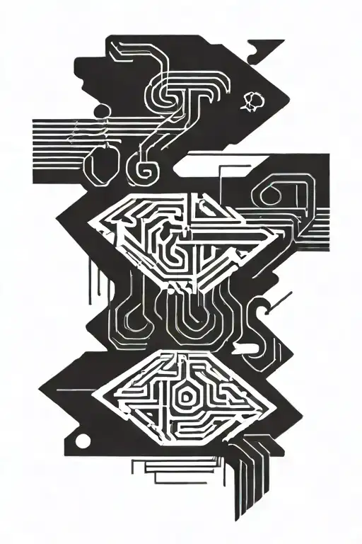 rj45 color code tattoo design idea