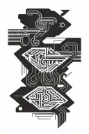 rj45 color code tattoo design idea
