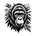 Orangutan tattoo design idea