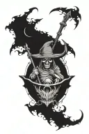 charon boatman from hades tattoo design idea