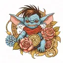 stitch, david bowie, labyrinth movie tattoo design idea