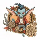 stitch, david bowie, labyrinth movie tattoo design idea