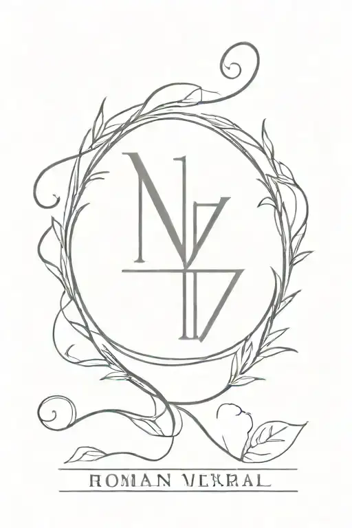 Roman numeral 04 2024 07 tattoo design idea
