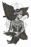 Isis godness tattoo design idea