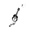 music lover tattoo design idea