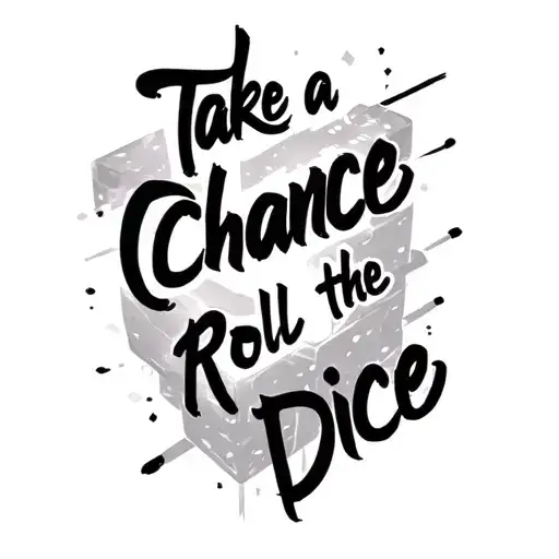 J cole lyrics "Take a chance roll the dice" tattoo design idea