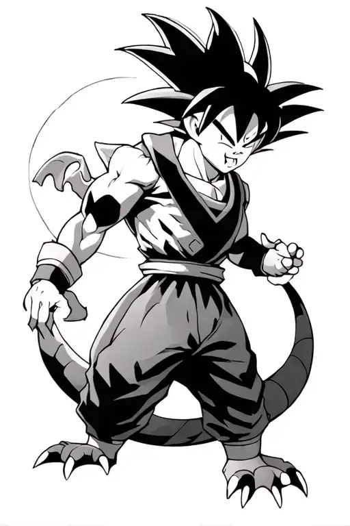 dragonball i pokemon tattoo design idea