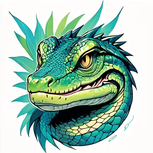 reptile skin tattoo design idea