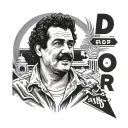 Pablo Escobar tattoo design idea