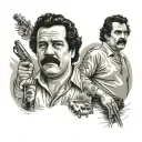 Pablo Escobar tattoo design idea